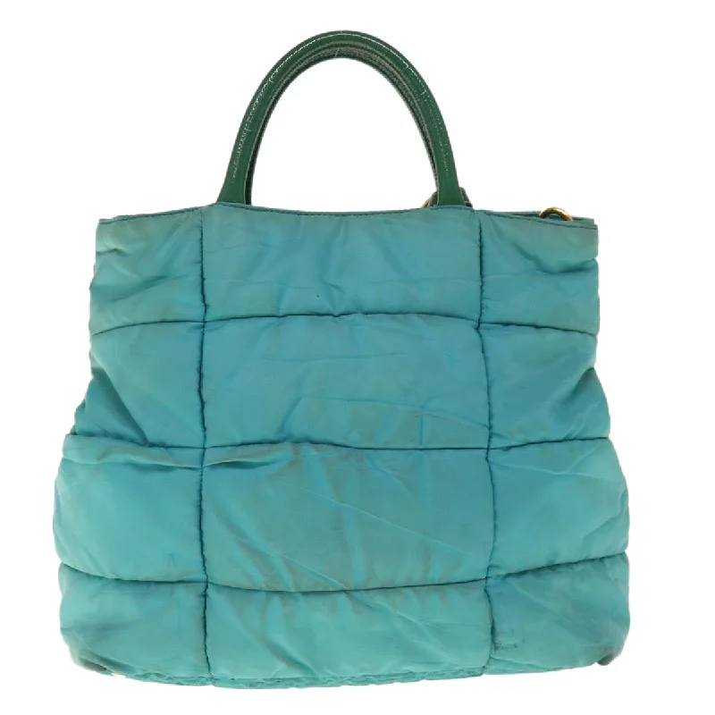 PRADA Hand Bag Nylon 2way Turquoise Blue  ac2661