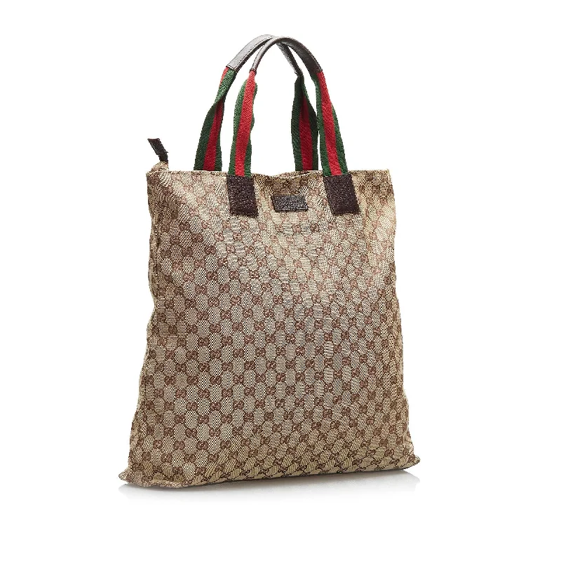 Gucci GG Canvas Web Tote (SHG-sVMmFu)