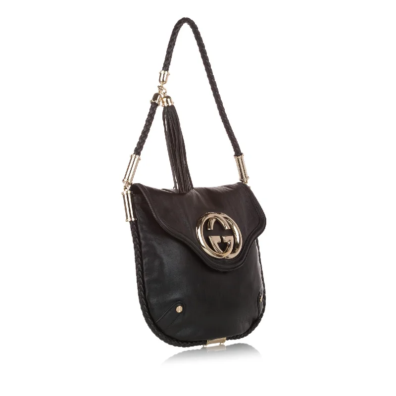 Gucci Britt Leather Shoulder Bag (31058)