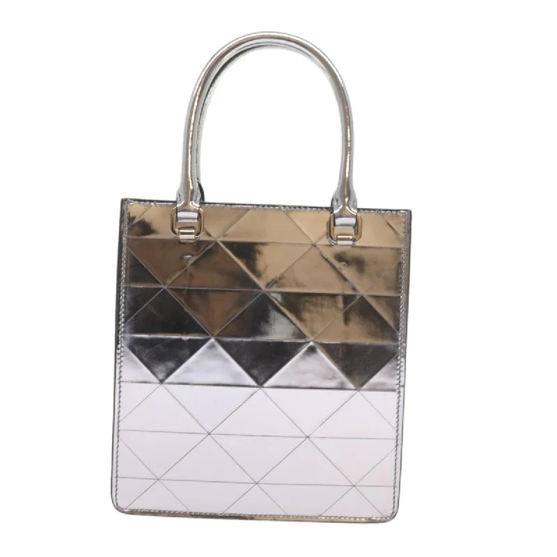 PRADA Hand Bag Metallic leather Silver  59813S