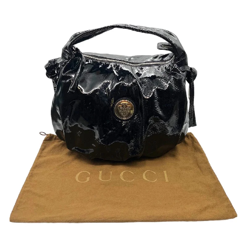 Gucci Black Patent Hysteria Handbag