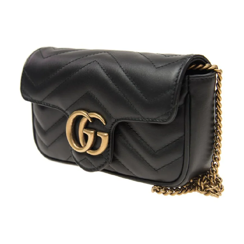 GUCCI GG Marmont Matelasse leather super mini bag 'Black' 476433-DSVRT-1000