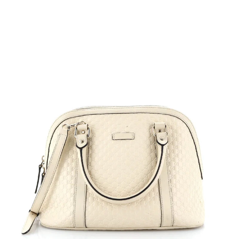 Convertible Dome Satchel Guccissima Leather Small