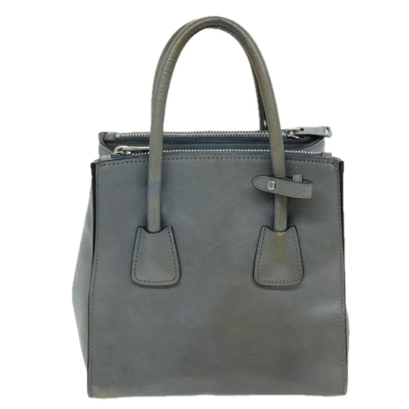 PRADA Hand Bag Leather 2way Gray  72026