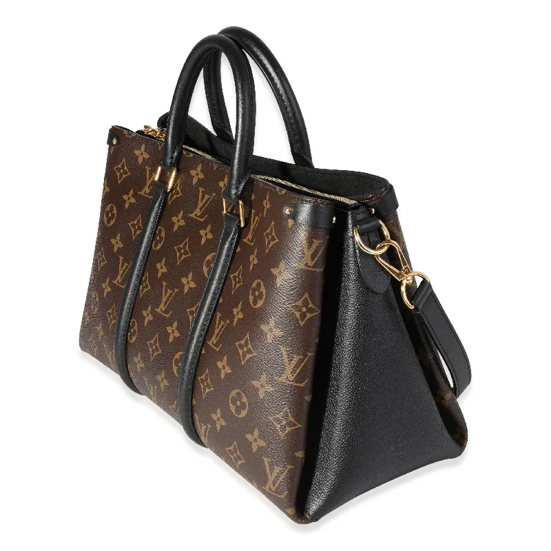 Louis Vuitton Monogram Canvas & Black Leather Soufflot MM