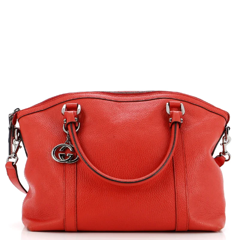 Britt Convertible Dome Satchel Leather Medium