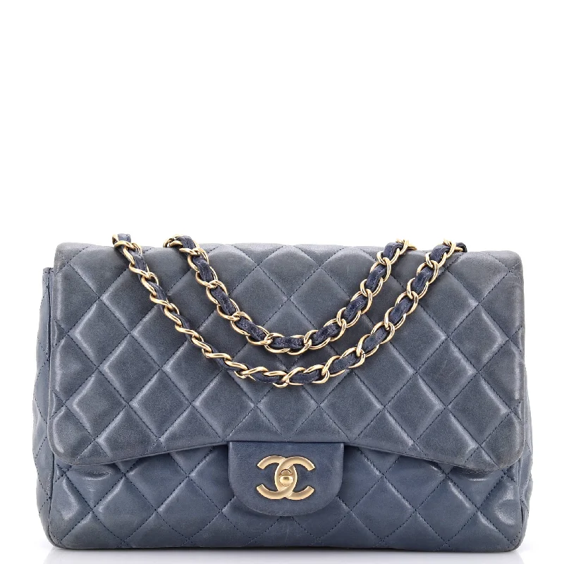 Classic Single Flap Bag Quilted Lambskin Jumbo