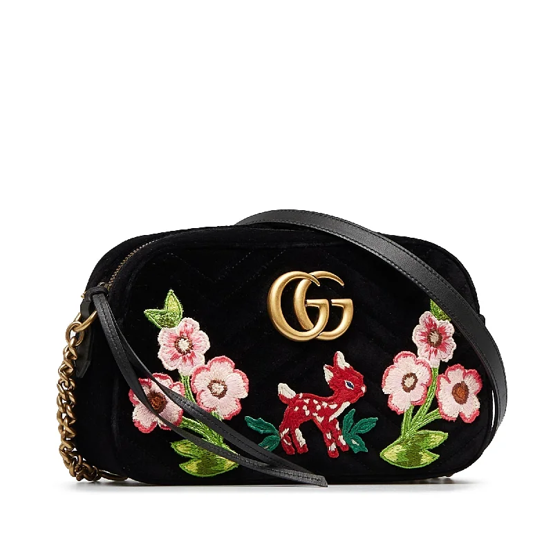 GUCCI GG Marmont Velvet Crossbody Crossbody Bag