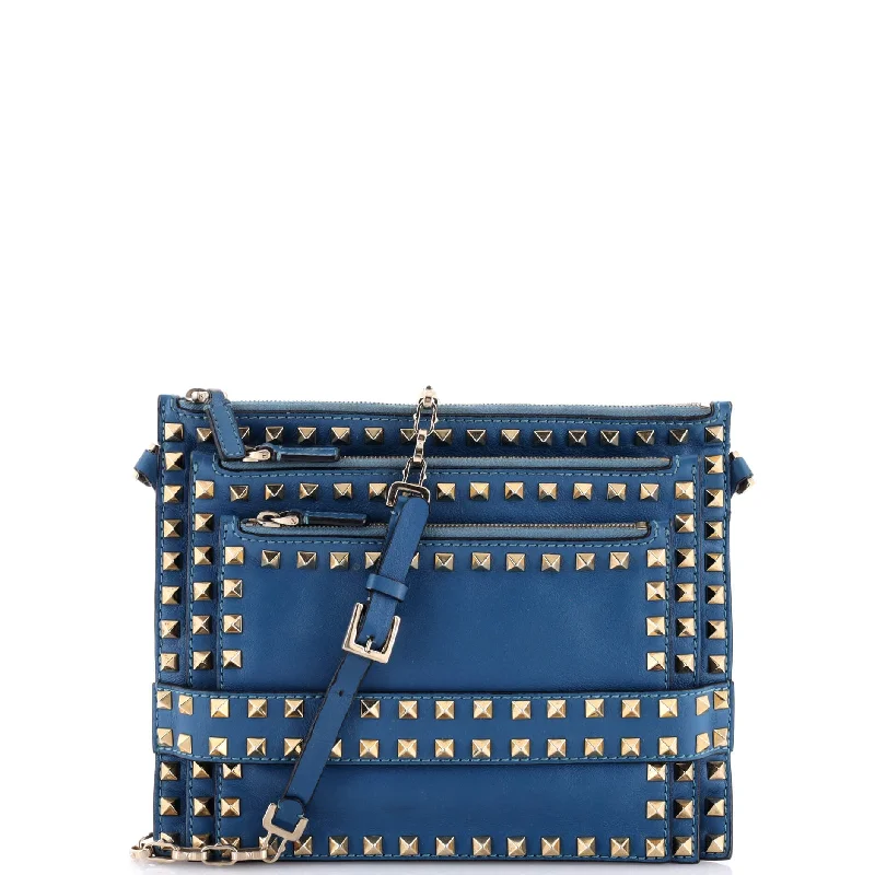 Rockstud Front Handle Flap Bag Leather Small