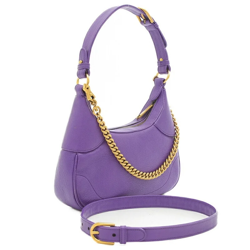 GUCCI Aphrodite Small Shoulder Bag Leather Purple 731817