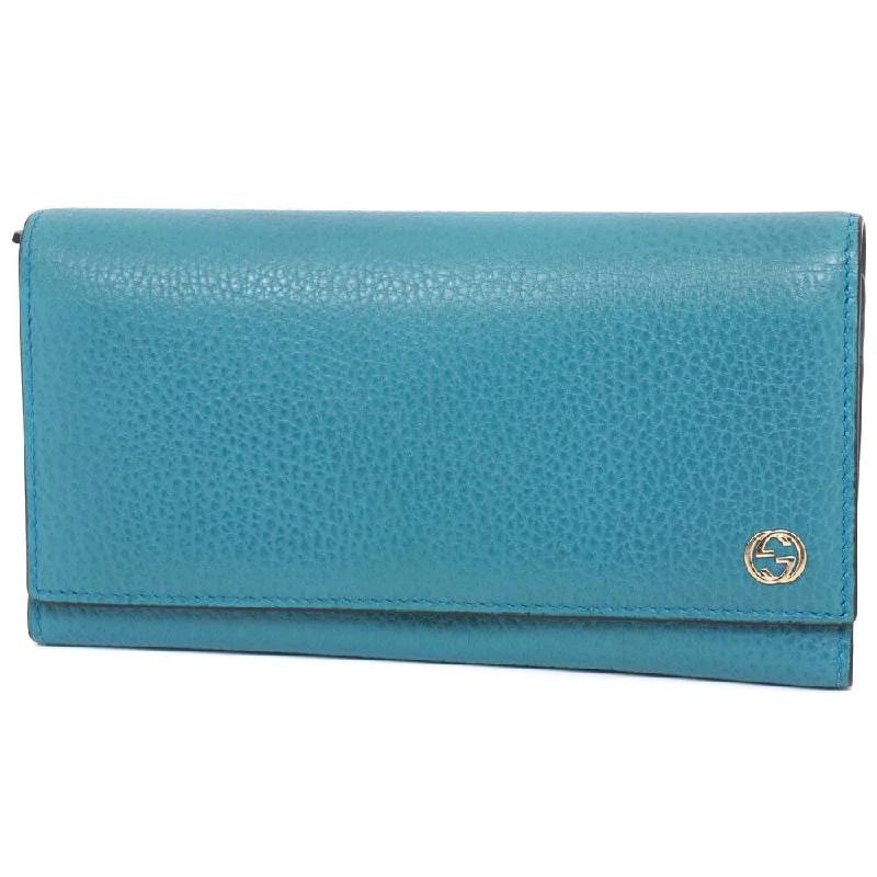 Gucci Interlocking Gg Blue Green Leather