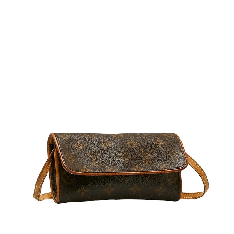 Louis Vuitton Monogram  Twin PM Shoulder Bag M51854 Brown PVC Leather  Louis Vuitton