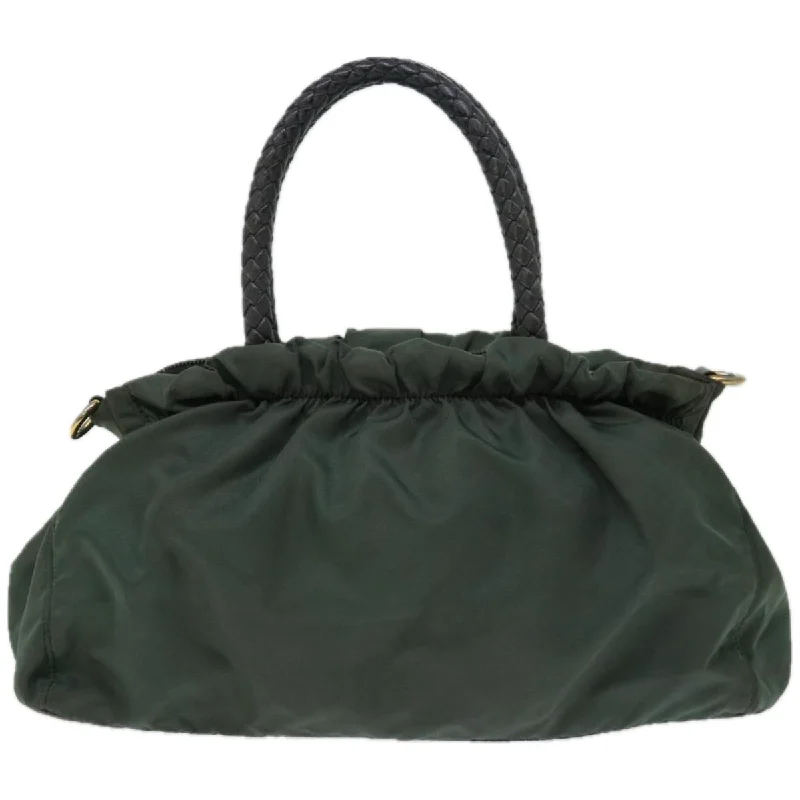 PRADA Hand Bag Nylon 2way Green  th4577