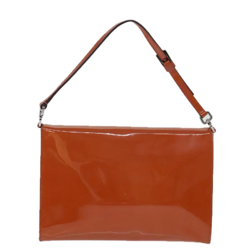 PRADA Hand Bag Enamel Orange  77205