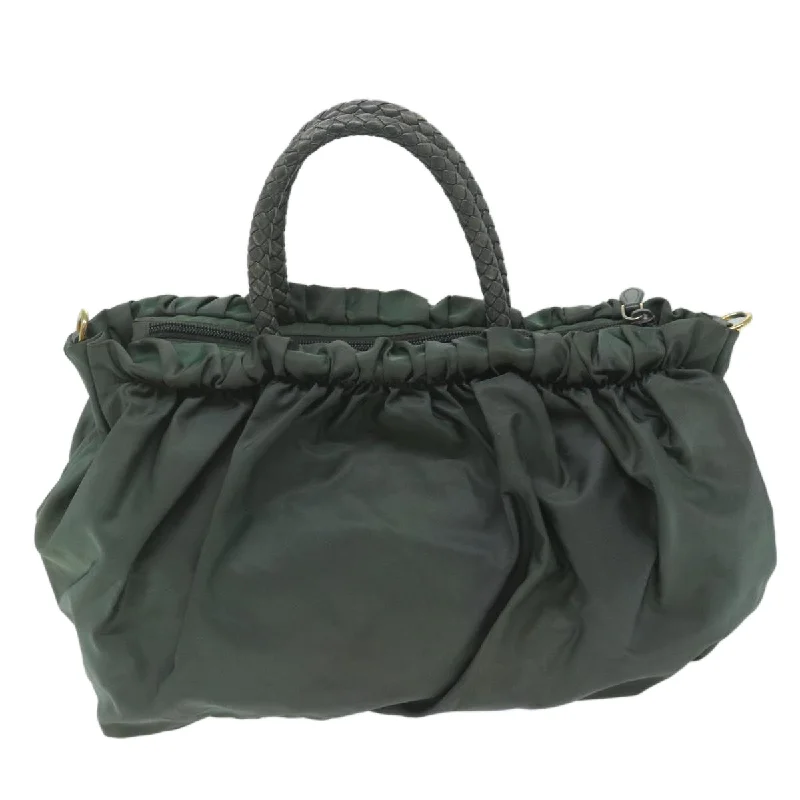 PRADA Hand Bag Nylon 2way Khaki  am5403