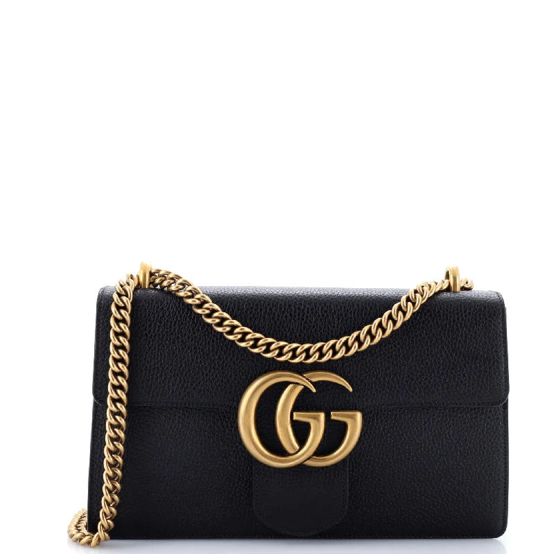 GG Marmont Chain Shoulder Bag Leather Medium