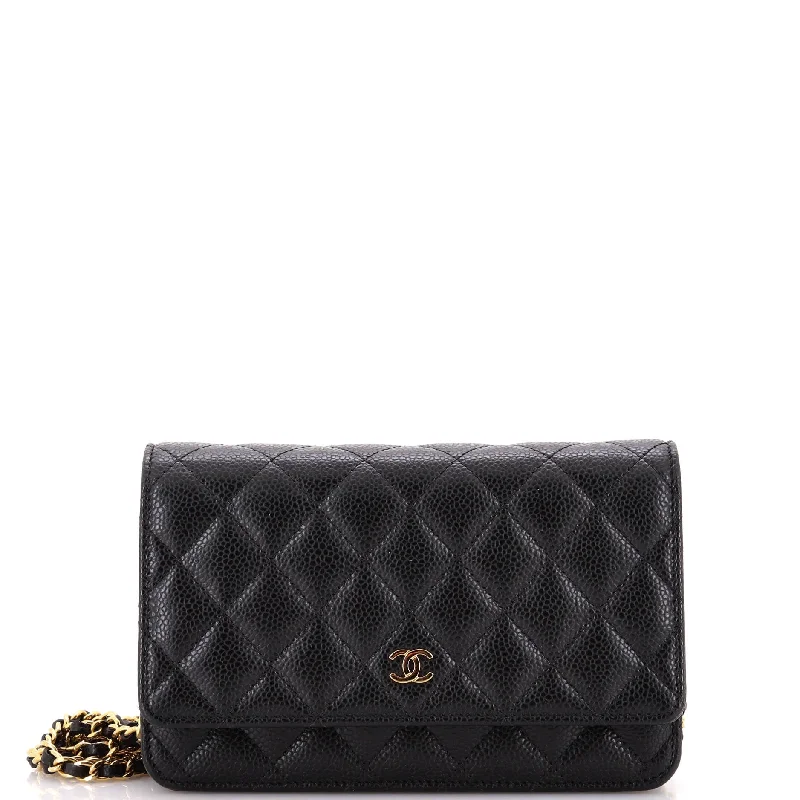 Wallet on Chain Quilted Caviar