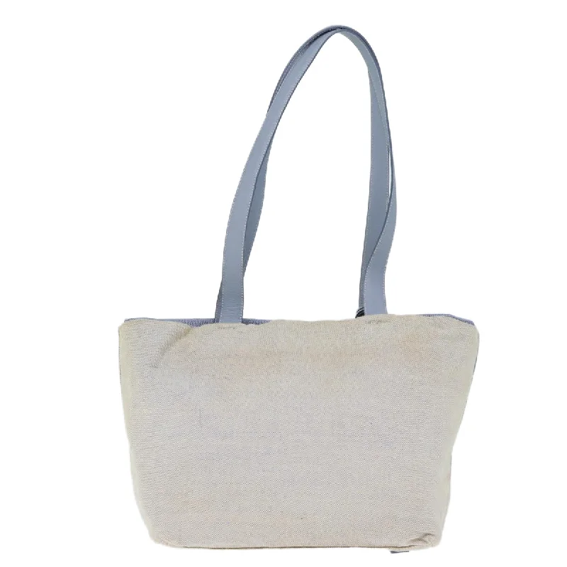 PRADA Shoulder Bag Canvas White  bs13803