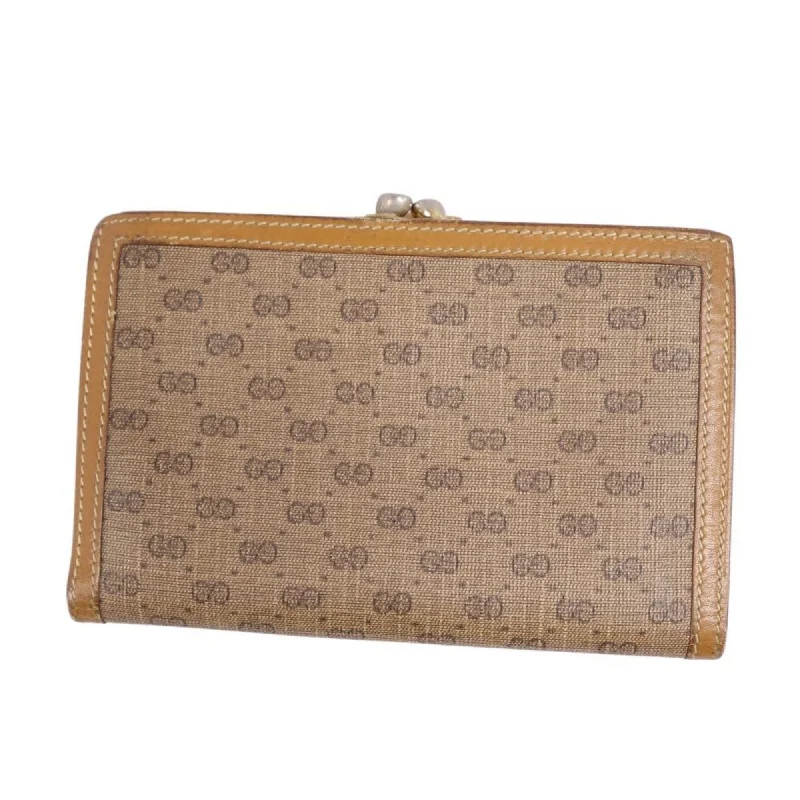 GUCCI Wallet Micro GG Women's Beige