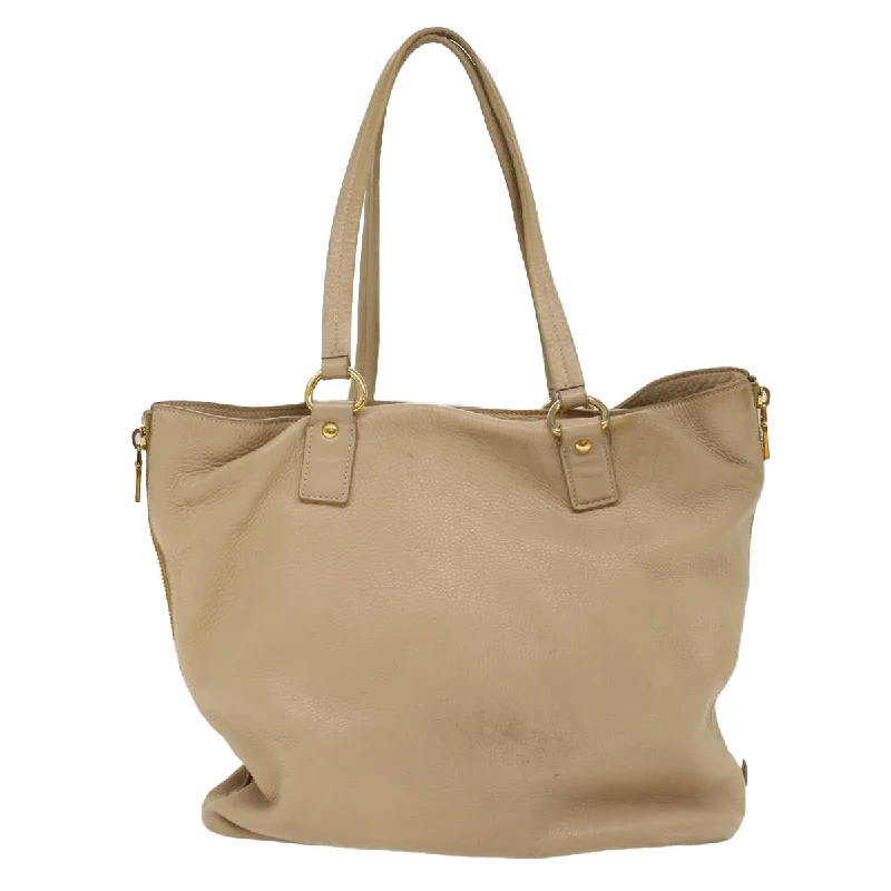 PRADA Shoulder Bag Leather Beige  ep1905