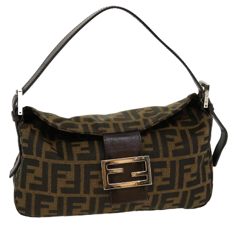 FENDI Zucca Canvas Mamma Baguette Shoulder Bag Brown 2305.26725.008  yk7016B