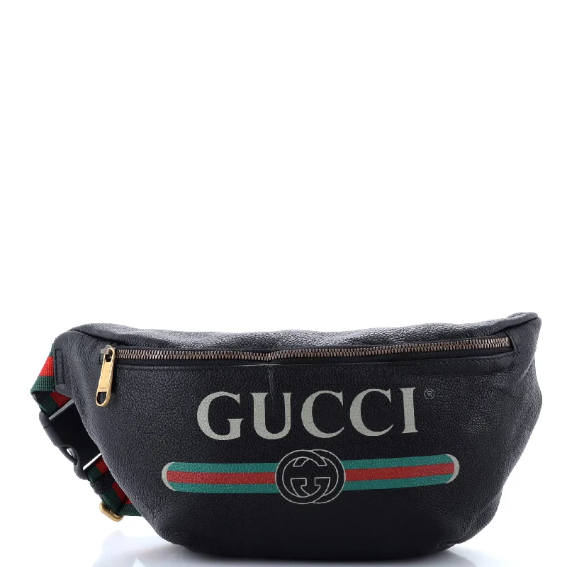 Logo Belt Bag Printed Leather Medium