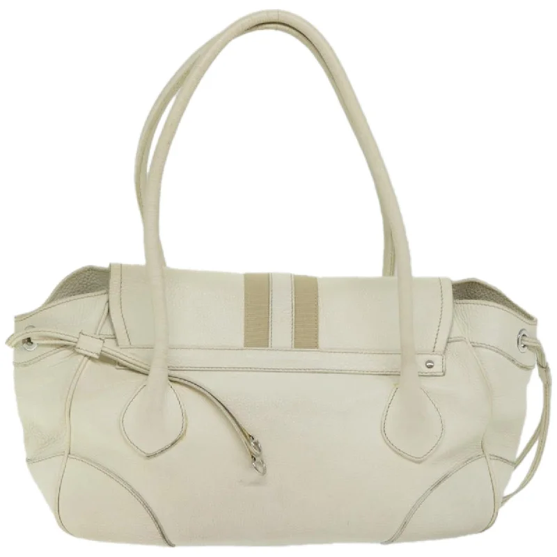 PRADA Shoulder Bag Leather White  am5809