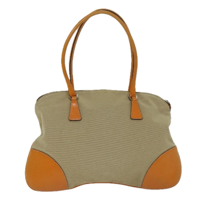 PRADA Shoulder Bag Canvas Beige  73339