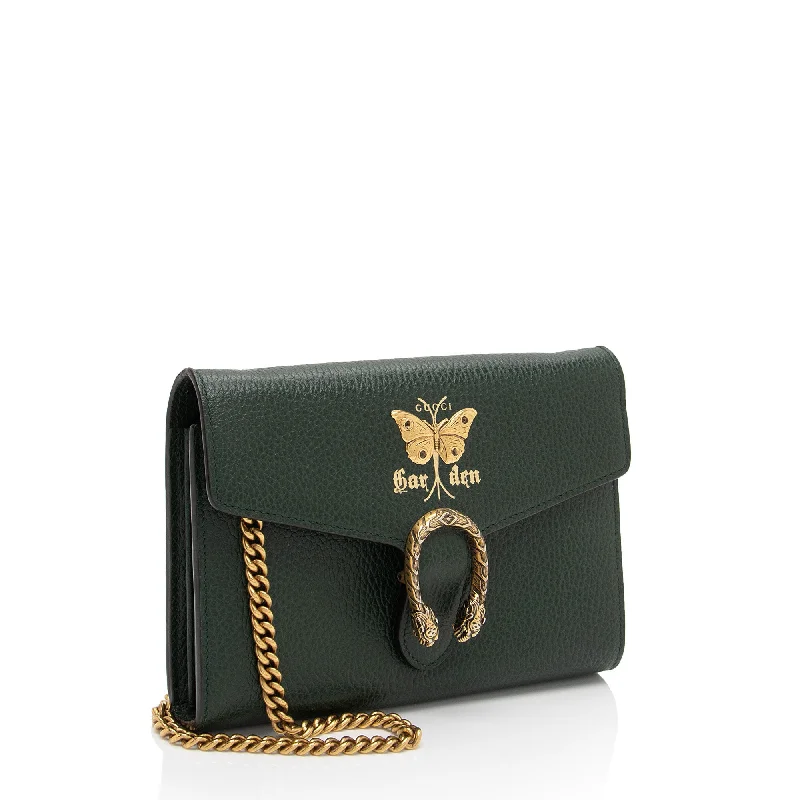 Gucci Calfskin Garden Dionysus Chain Wallet (qnbF61)