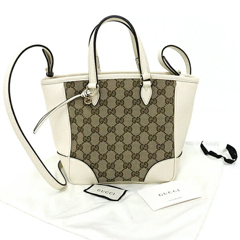 GUCCI bag handbag shoulder GG canvas 449241 white beige