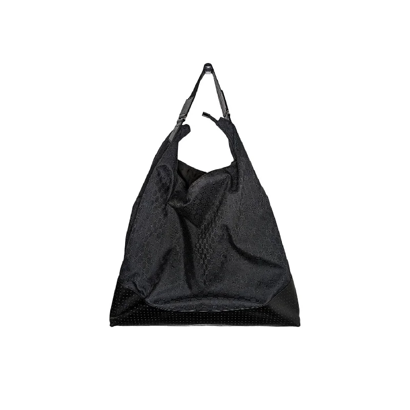 Gucci Black Nylon GG Monogram Garment Hobo