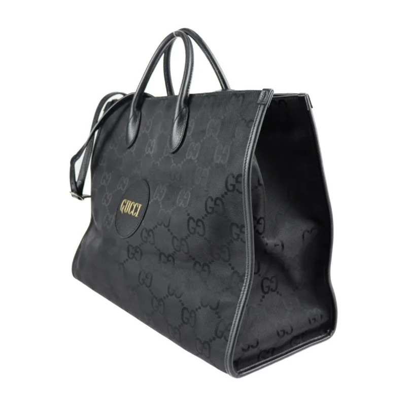 GUCCI Off The Grid Tote Bag 630353 GG Nylon x Leather Black 2WAY Shoulder