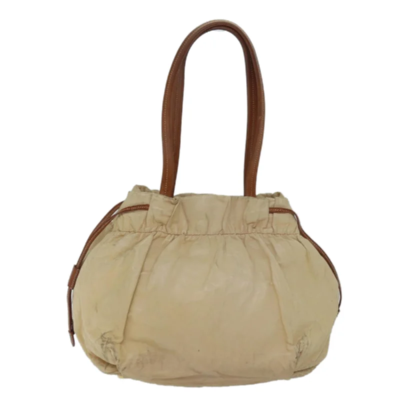 PRADA Shoulder Bag Leather Beige  ar11638B