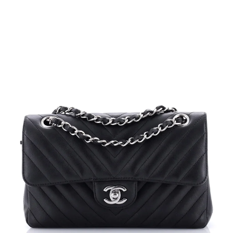 Classic Double Flap Bag Chevron Lambskin Small