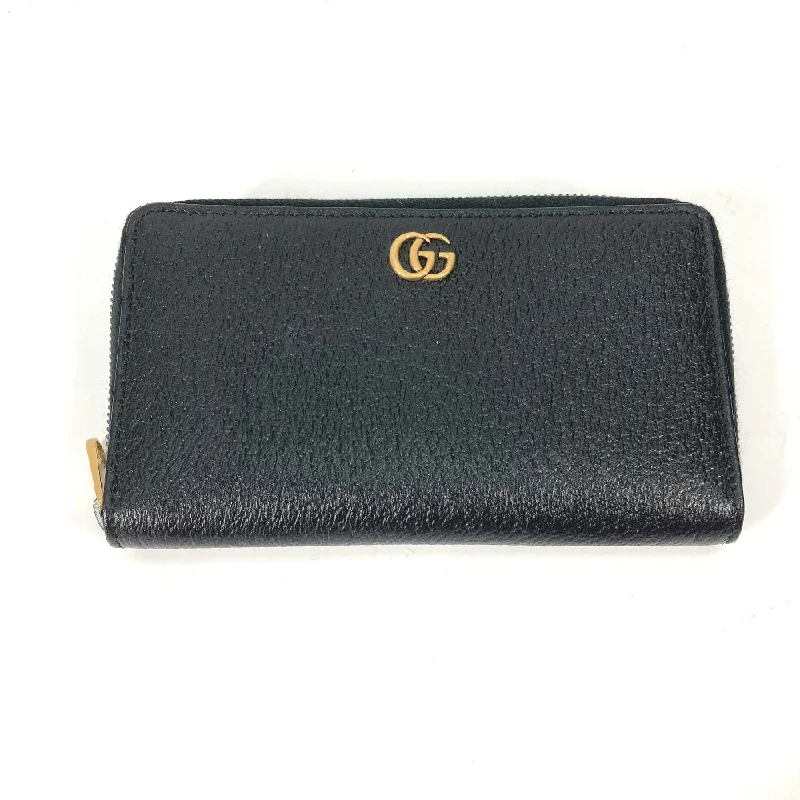 GUCCI Long Wallet Purse 699304 leather black Belt bag Waist bag GG mens Used