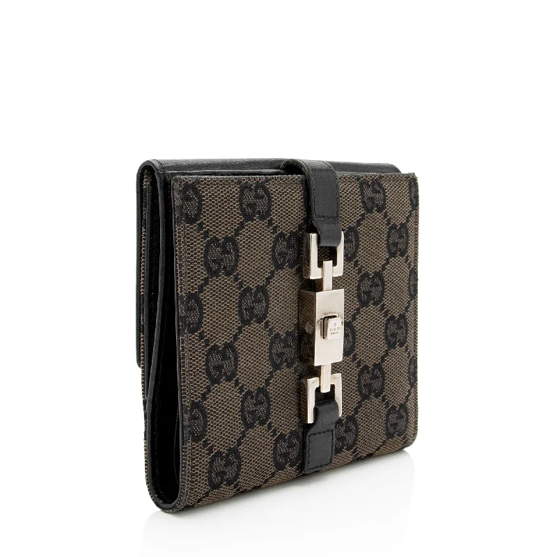 Gucci GG Canvas Jackie French Wallet (SHF-jqPlLy)