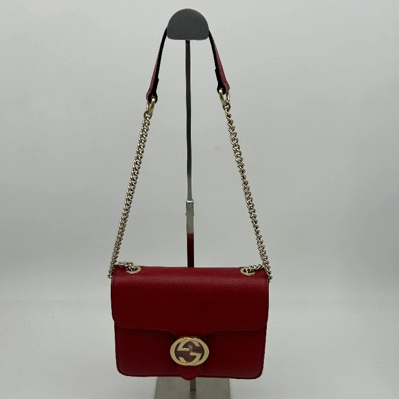 Gucci Interlocking Red Small Crossbody Chain Bag