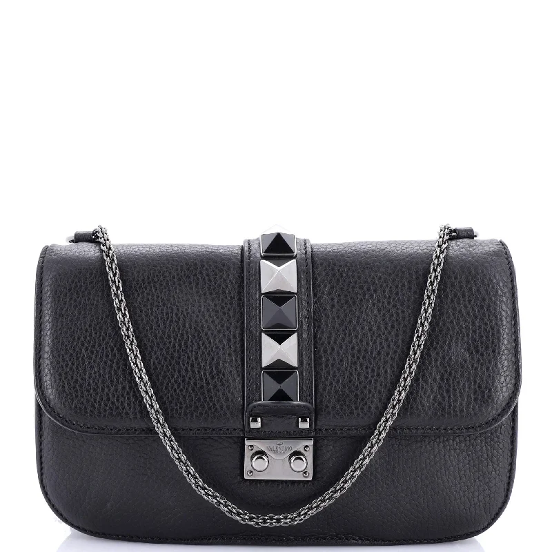 Glam Lock Shoulder Bag Leather Medium