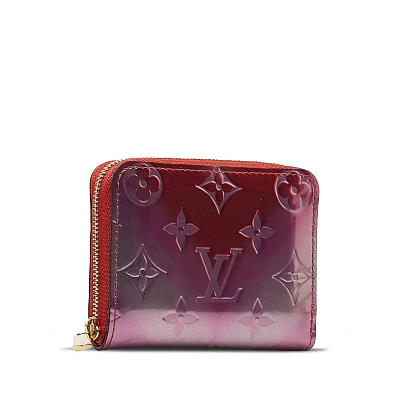 Louis Vuitton Verney Zipper Coins Valentine Limited Card Case Coin Case M90523 Pink Grading Patent Leather Lady Louis Vuitton