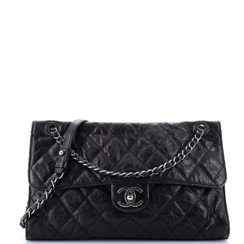 CC Crave Flap Bag Quilted Glazed Caviar Jumbo