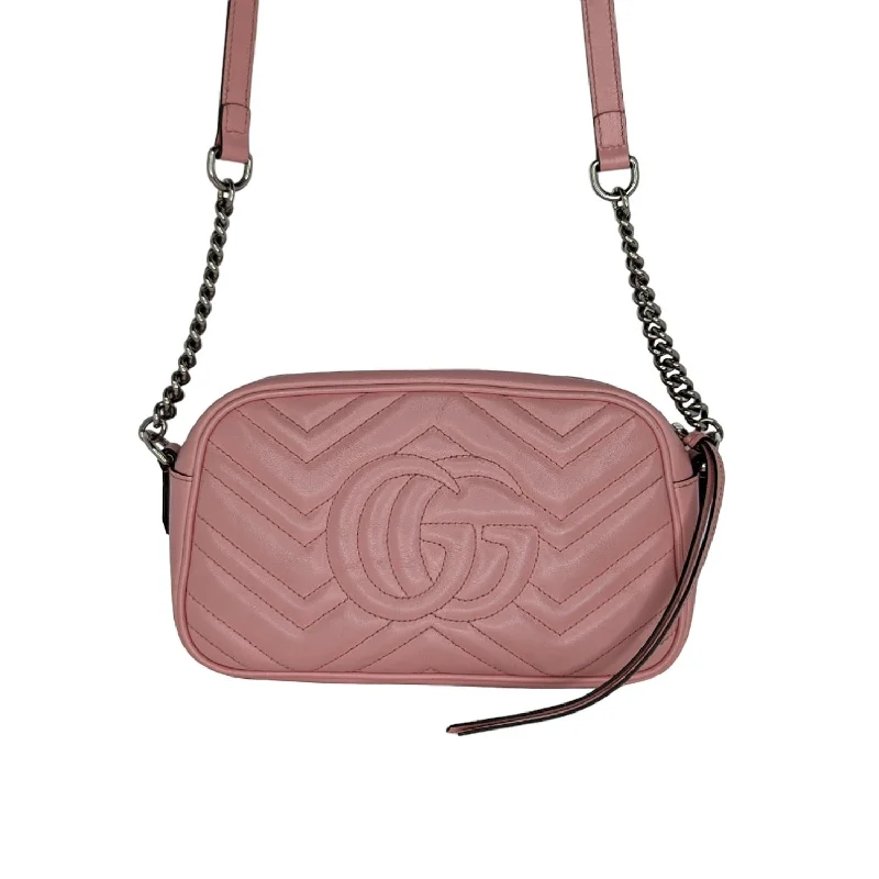 Gucci Pink Small GG Marmont Shoulder Bag