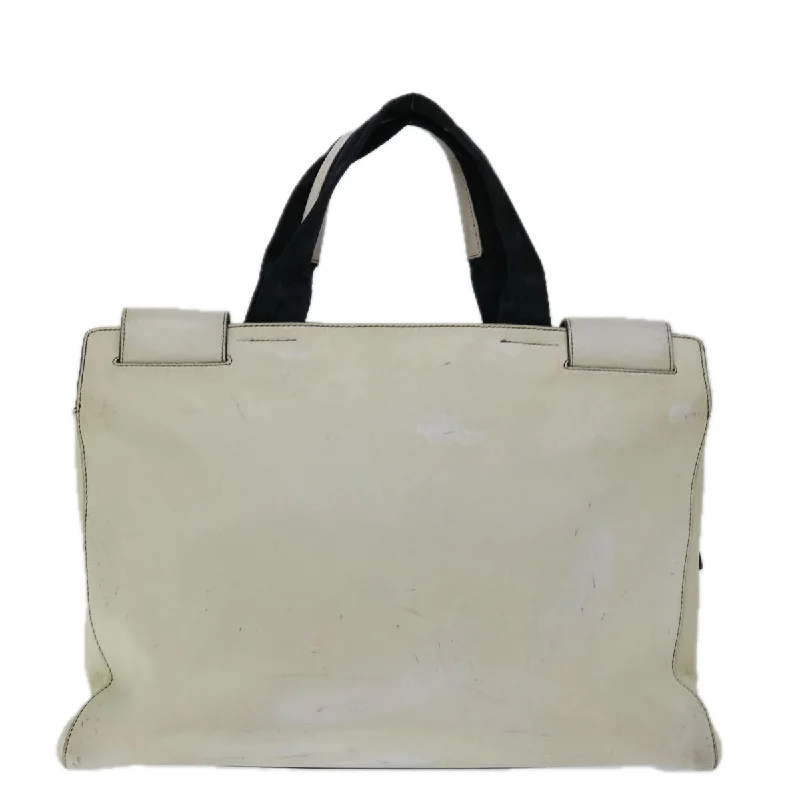 PRADA Hand Bag Leather White  ar11644B