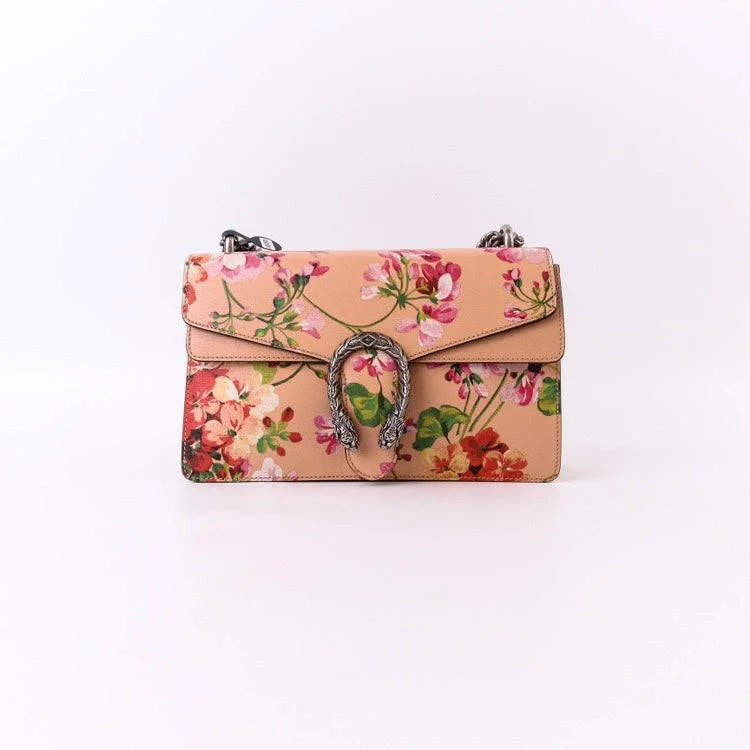 Gucci Dionysus Medium Floral Print Leather Bag - Beige Multi-Color