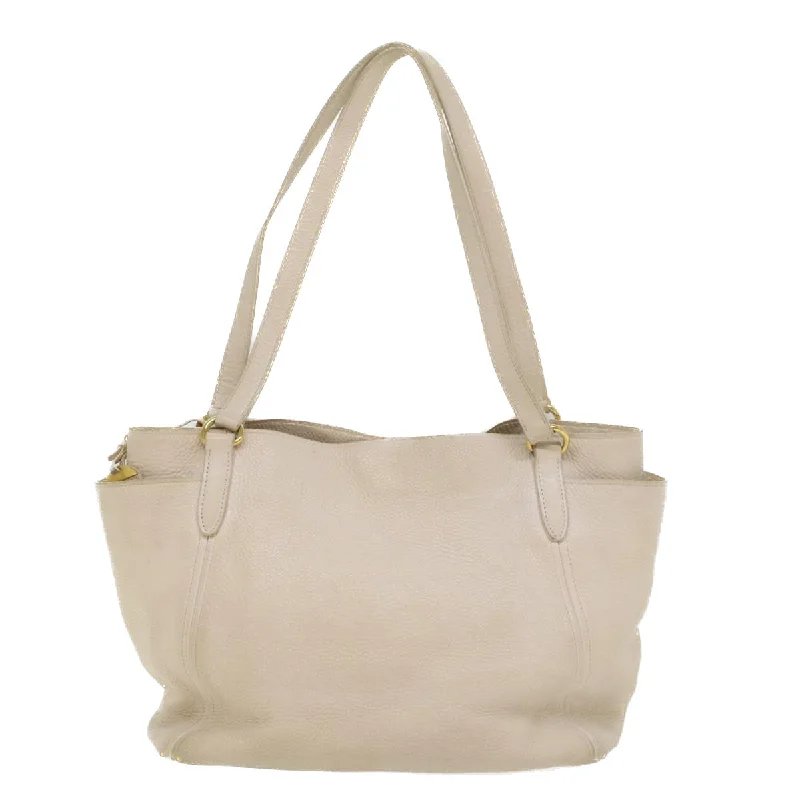 PRADA Shoulder Bag Leather White  54820