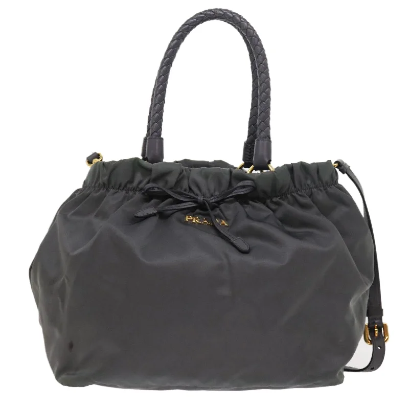 PRADA Hand Bag Nylon 2way Gray  54970