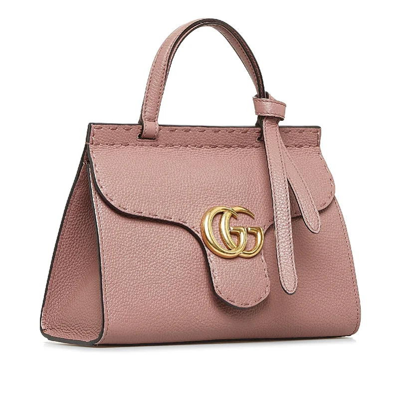 Gucci GG Marmont Top Handle Satchel (SHG-oUXOOS)