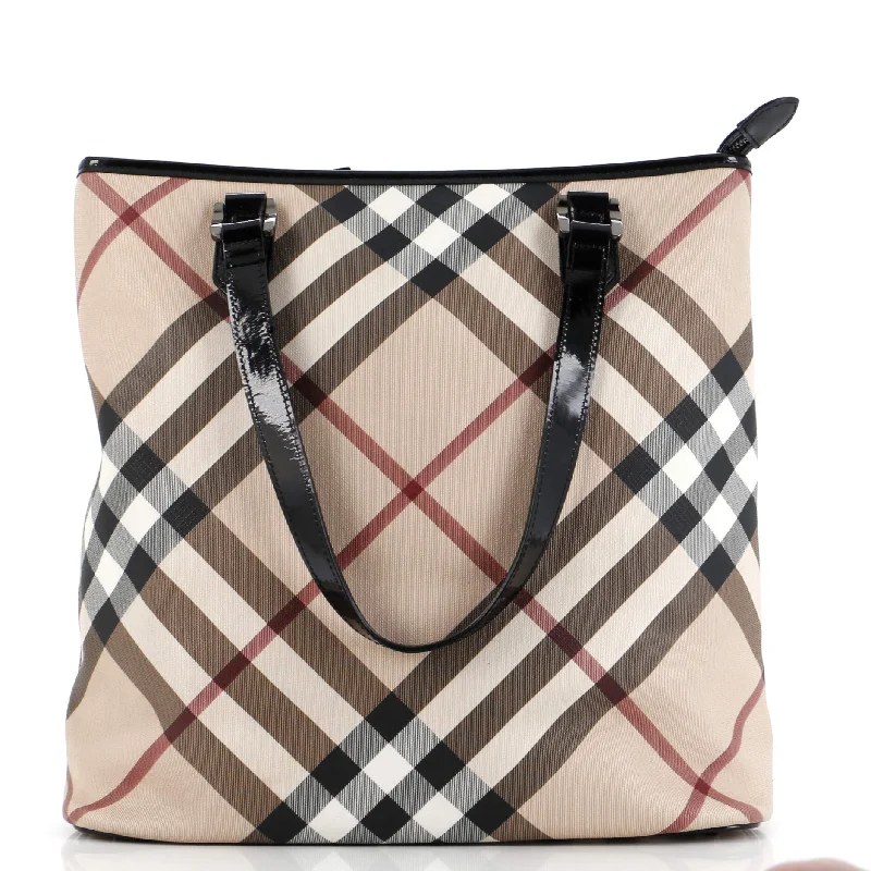 Nickie Tote Nova Check Coated Canvas Large