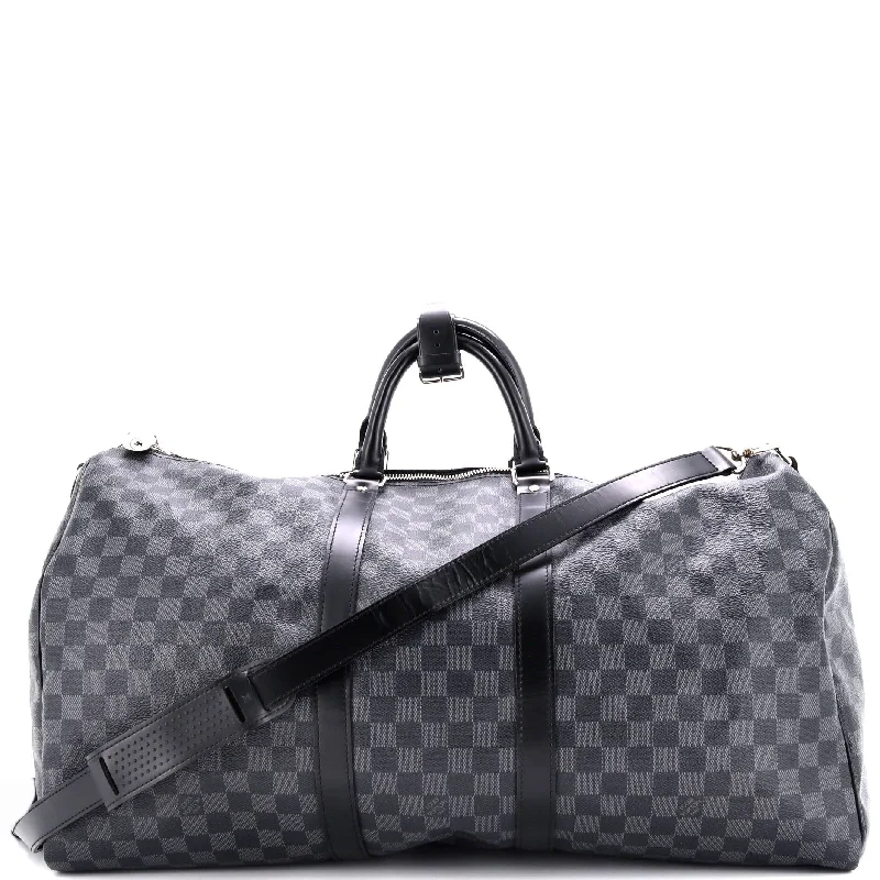 Keepall Bandouliere Bag Damier Graphite 55