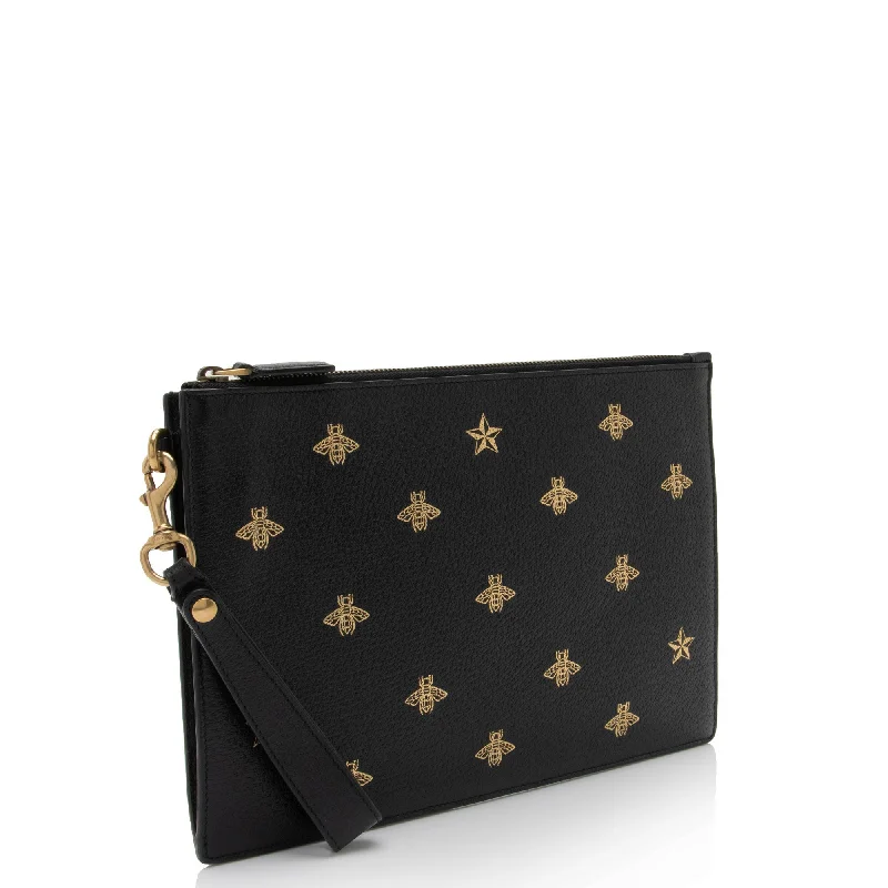 Gucci Calfskin Bee Star Wristlet (8glDSR)