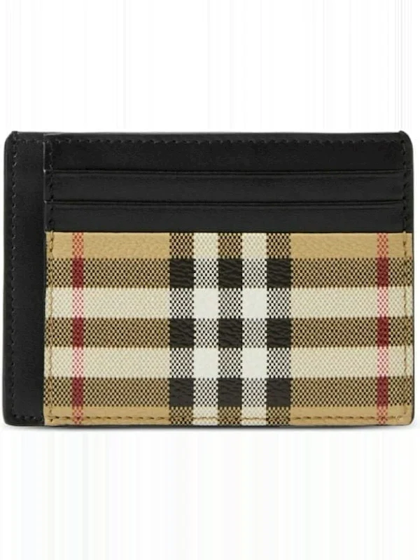 Women's Vintage Check Logo Engraved Cardholder in Brown | Size UNICA | 8084170